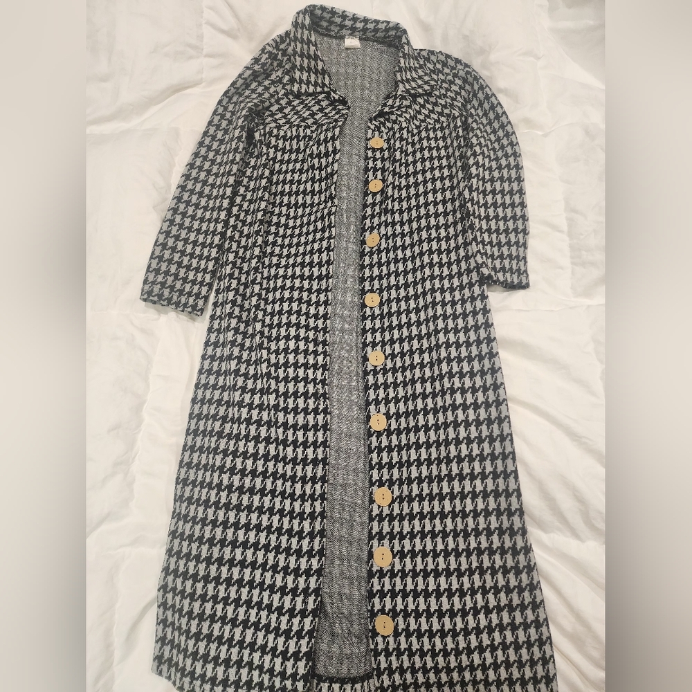 Long black and grey jacket/cardigan